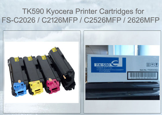 Kyocera TK-590 Ecosys FS-C2126MFP Compatible Rainbow Pack Contains 4 Color Toner